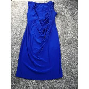 Joseph Ribkoff Evening Dress Womens‎ 15 Sheath Sleeveless Knee Length Royal Blue
